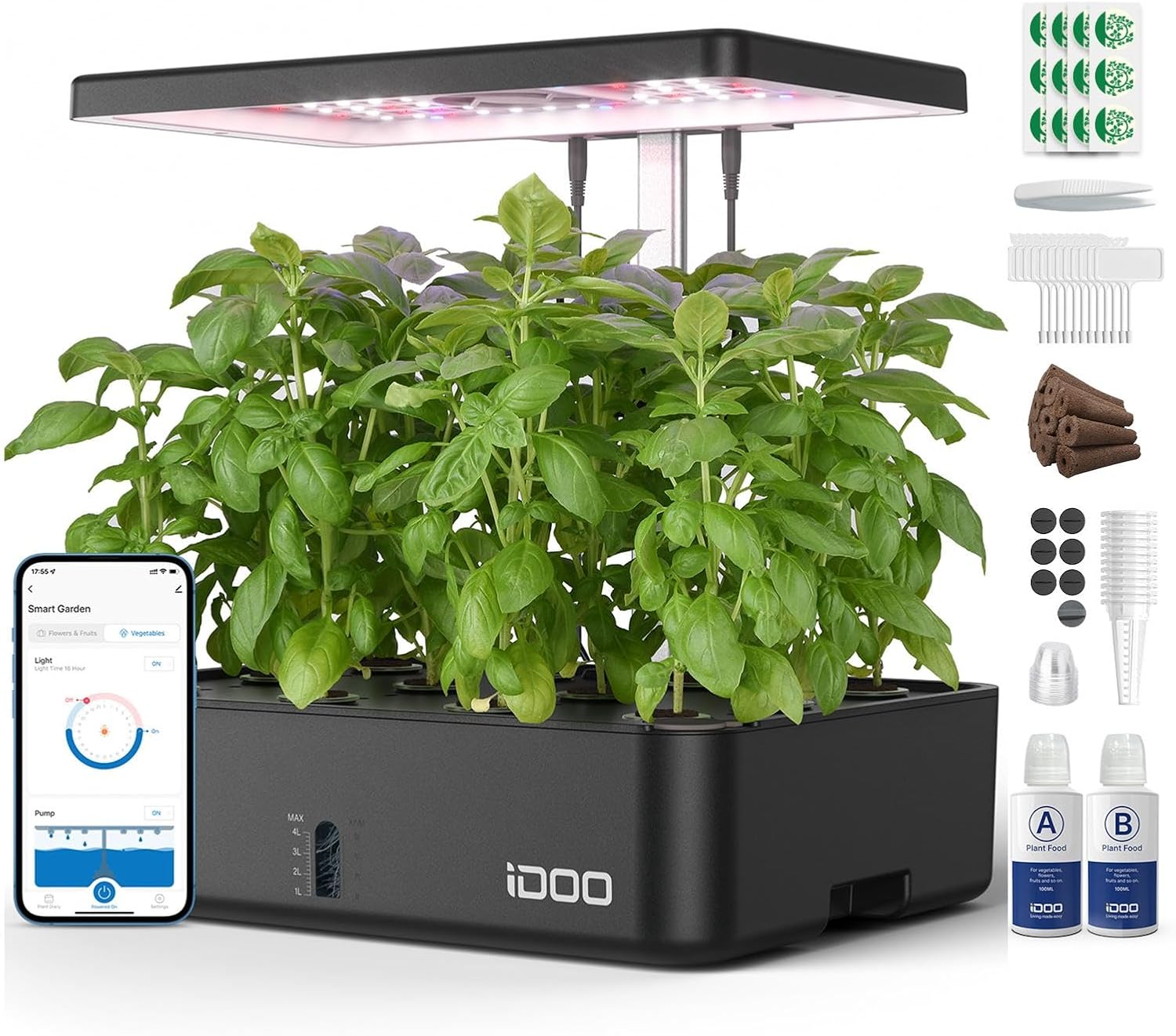 Indoor Garden Kit - 12 Pods WiFi Hydroponics Growing System